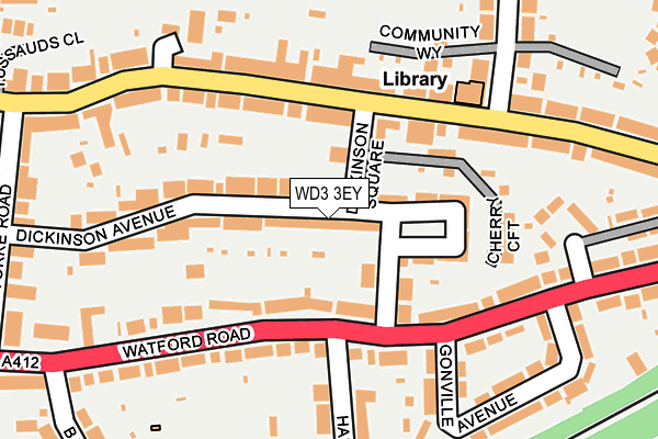 WD3 3EY map - OS OpenMap – Local (Ordnance Survey)