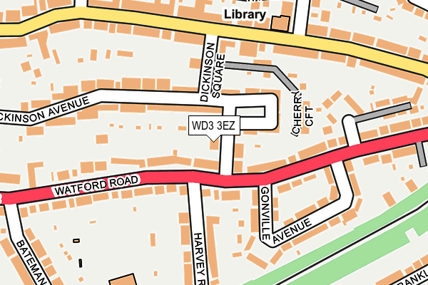 WD3 3EZ map - OS OpenMap – Local (Ordnance Survey)