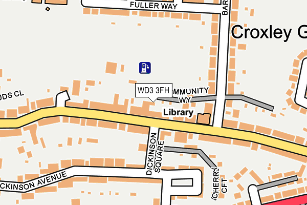 WD3 3FH map - OS OpenMap – Local (Ordnance Survey)