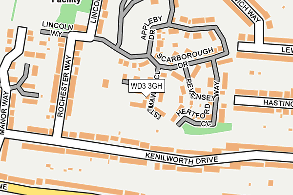 WD3 3GH map - OS OpenMap – Local (Ordnance Survey)