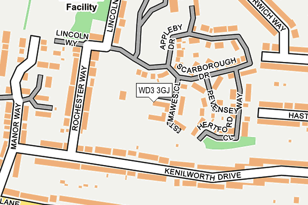 WD3 3GJ map - OS OpenMap – Local (Ordnance Survey)