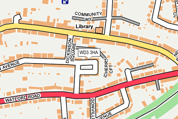 WD3 3HA map - OS OpenMap – Local (Ordnance Survey)
