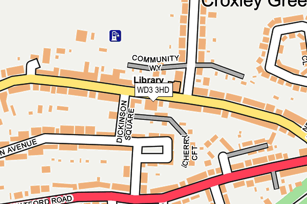 WD3 3HD map - OS OpenMap – Local (Ordnance Survey)