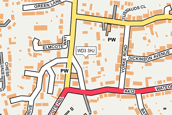 WD3 3HJ map - OS OpenMap – Local (Ordnance Survey)