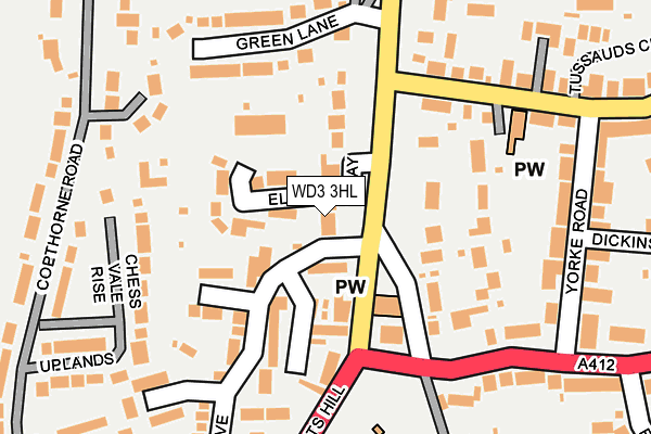 WD3 3HL map - OS OpenMap – Local (Ordnance Survey)