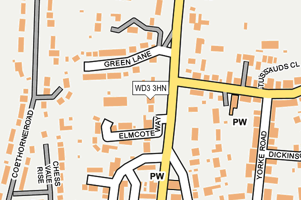 WD3 3HN map - OS OpenMap – Local (Ordnance Survey)