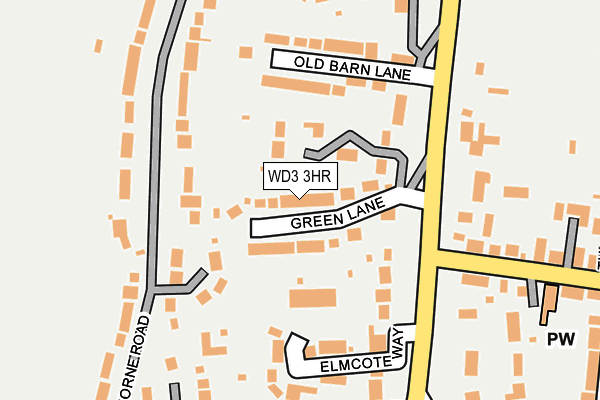WD3 3HR map - OS OpenMap – Local (Ordnance Survey)