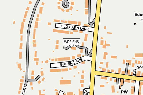 WD3 3HS map - OS OpenMap – Local (Ordnance Survey)