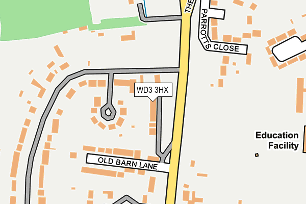 WD3 3HX map - OS OpenMap – Local (Ordnance Survey)