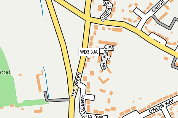 WD3 3JA map - OS OpenMap – Local (Ordnance Survey)