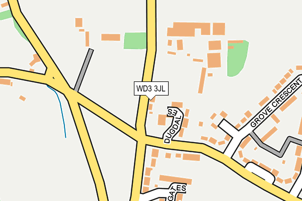 WD3 3JL map - OS OpenMap – Local (Ordnance Survey)