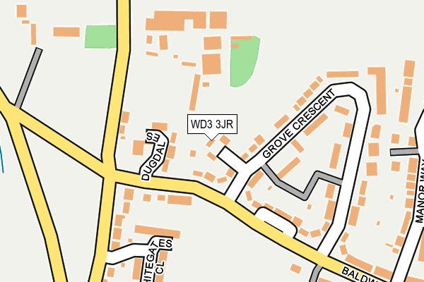 WD3 3JR map - OS OpenMap – Local (Ordnance Survey)
