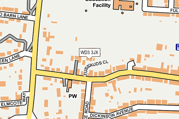 WD3 3JX map - OS OpenMap – Local (Ordnance Survey)