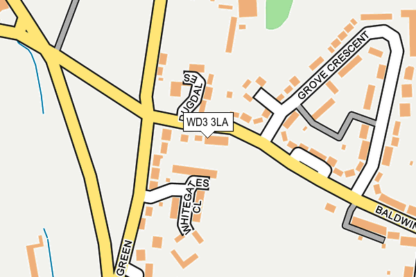 WD3 3LA map - OS OpenMap – Local (Ordnance Survey)