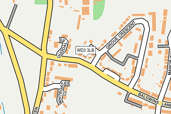 WD3 3LB map - OS OpenMap – Local (Ordnance Survey)