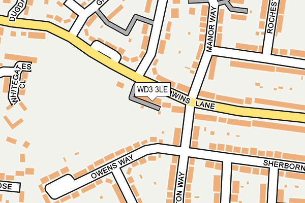 WD3 3LE map - OS OpenMap – Local (Ordnance Survey)