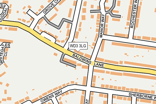 WD3 3LG map - OS OpenMap – Local (Ordnance Survey)