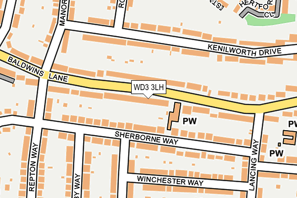 WD3 3LH map - OS OpenMap – Local (Ordnance Survey)