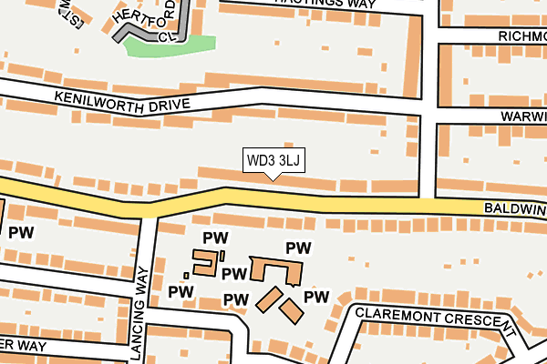 WD3 3LJ map - OS OpenMap – Local (Ordnance Survey)