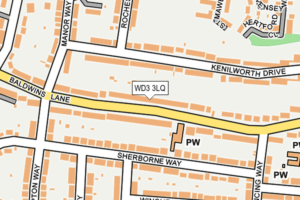 WD3 3LQ map - OS OpenMap – Local (Ordnance Survey)