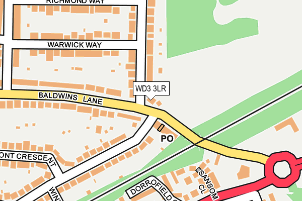 WD3 3LR map - OS OpenMap – Local (Ordnance Survey)