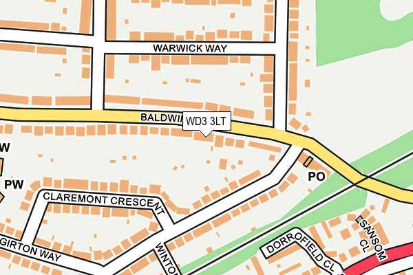 WD3 3LT map - OS OpenMap – Local (Ordnance Survey)