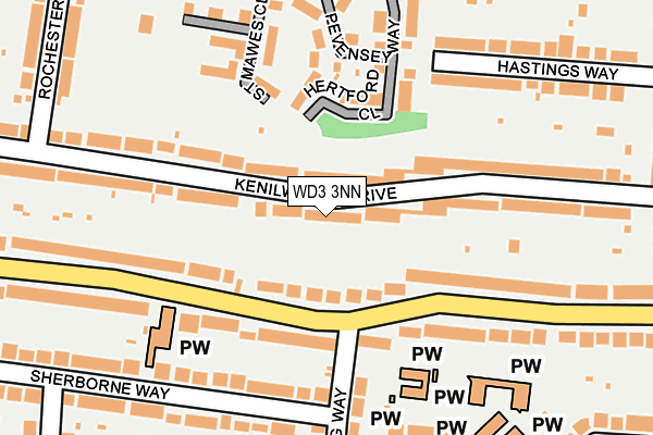 WD3 3NN map - OS OpenMap – Local (Ordnance Survey)