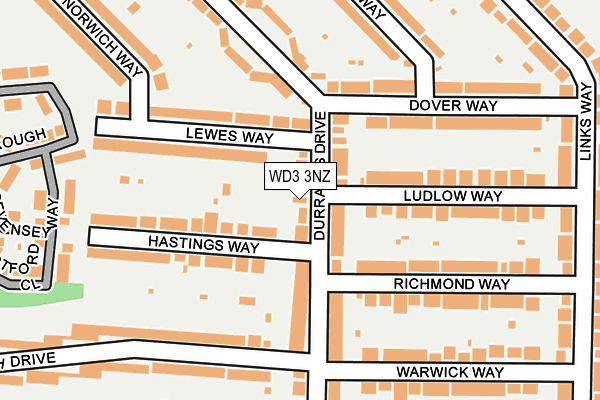 WD3 3NZ map - OS OpenMap – Local (Ordnance Survey)