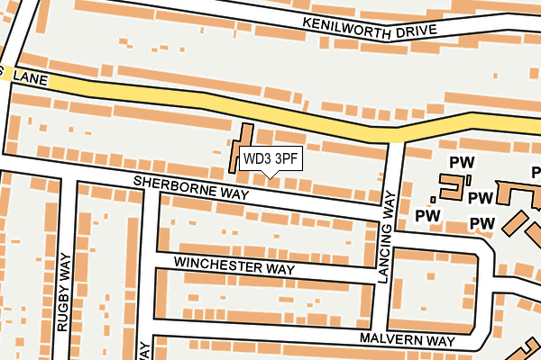 WD3 3PF map - OS OpenMap – Local (Ordnance Survey)