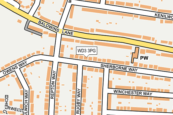 WD3 3PG map - OS OpenMap – Local (Ordnance Survey)