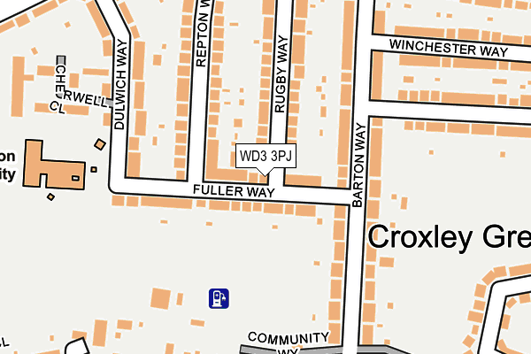 WD3 3PJ map - OS OpenMap – Local (Ordnance Survey)