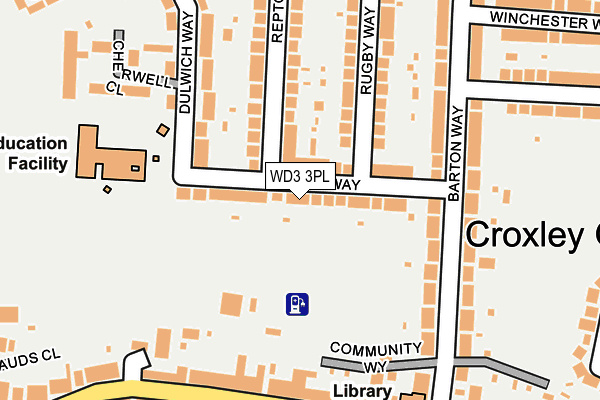 WD3 3PL map - OS OpenMap – Local (Ordnance Survey)
