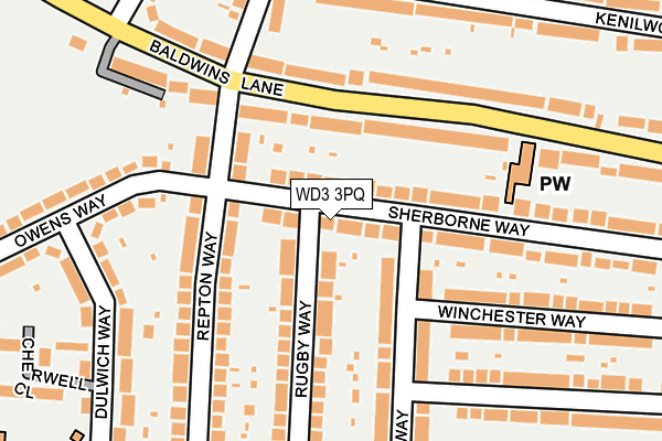 WD3 3PQ map - OS OpenMap – Local (Ordnance Survey)