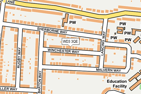 WD3 3QE map - OS OpenMap – Local (Ordnance Survey)
