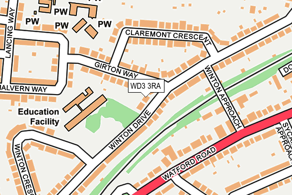 WD3 3RA map - OS OpenMap – Local (Ordnance Survey)