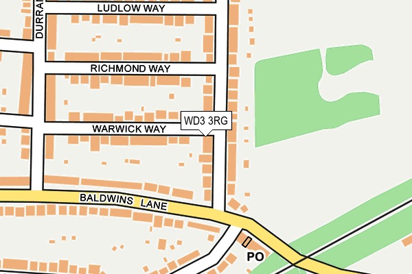 WD3 3RG map - OS OpenMap – Local (Ordnance Survey)
