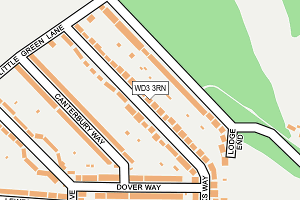 WD3 3RN map - OS OpenMap – Local (Ordnance Survey)