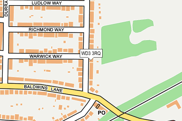 WD3 3RQ map - OS OpenMap – Local (Ordnance Survey)