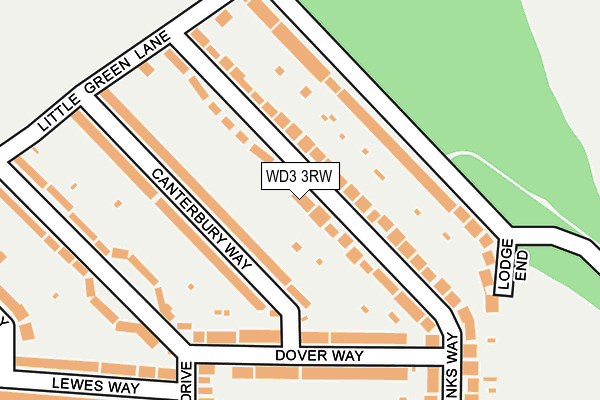 WD3 3RW map - OS OpenMap – Local (Ordnance Survey)