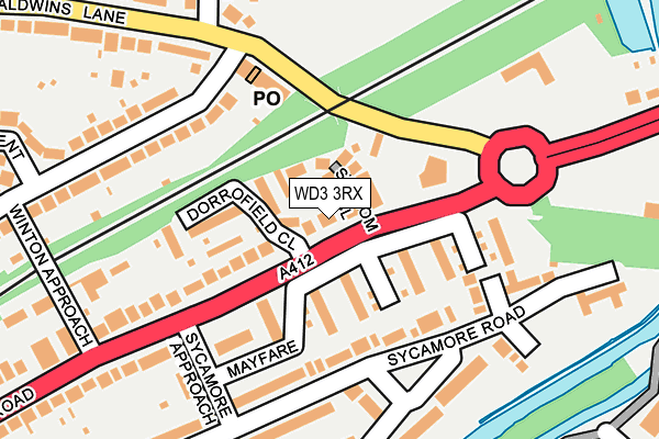 WD3 3RX map - OS OpenMap – Local (Ordnance Survey)