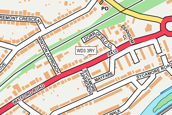 WD3 3RY map - OS OpenMap – Local (Ordnance Survey)