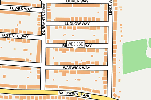 WD3 3SE map - OS OpenMap – Local (Ordnance Survey)
