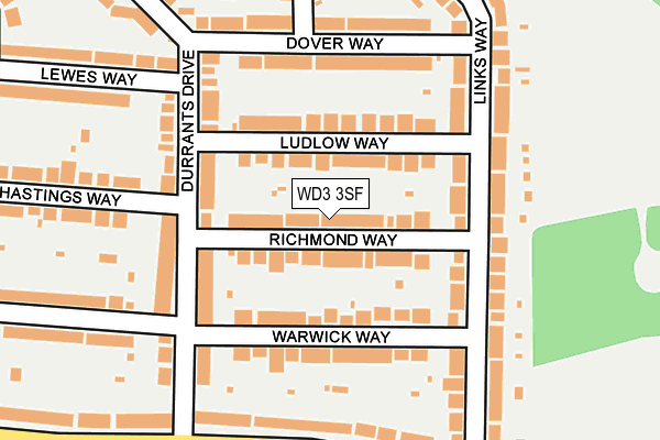 WD3 3SF map - OS OpenMap – Local (Ordnance Survey)