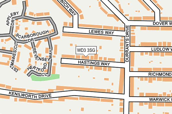 WD3 3SG map - OS OpenMap – Local (Ordnance Survey)