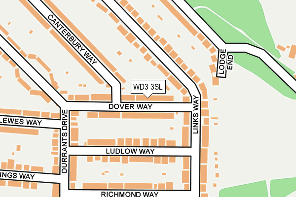 WD3 3SL map - OS OpenMap – Local (Ordnance Survey)