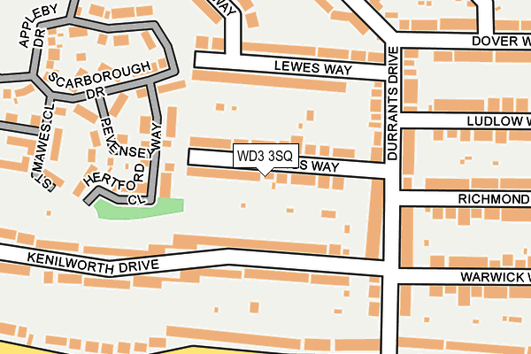 WD3 3SQ map - OS OpenMap – Local (Ordnance Survey)