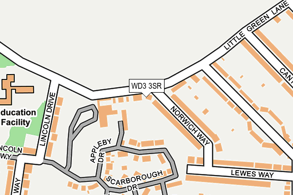 WD3 3SR map - OS OpenMap – Local (Ordnance Survey)
