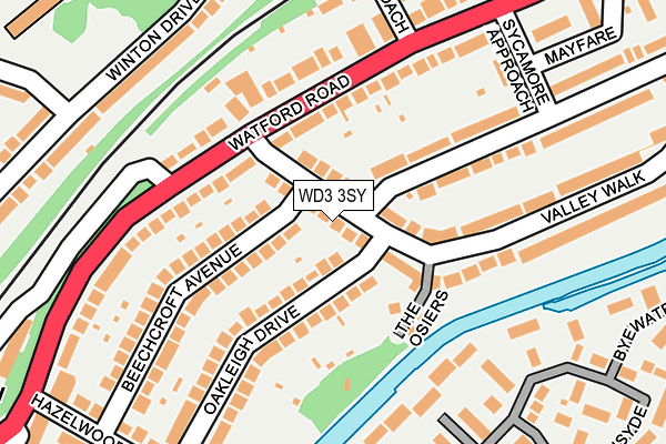 WD3 3SY map - OS OpenMap – Local (Ordnance Survey)