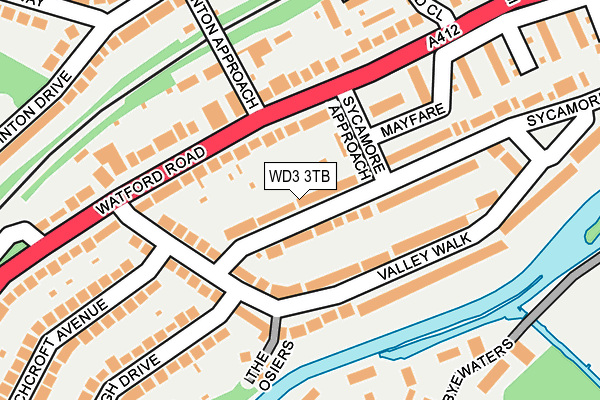 WD3 3TB map - OS OpenMap – Local (Ordnance Survey)
