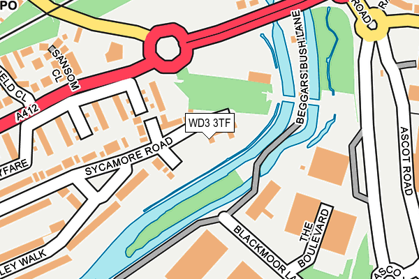WD3 3TF map - OS OpenMap – Local (Ordnance Survey)